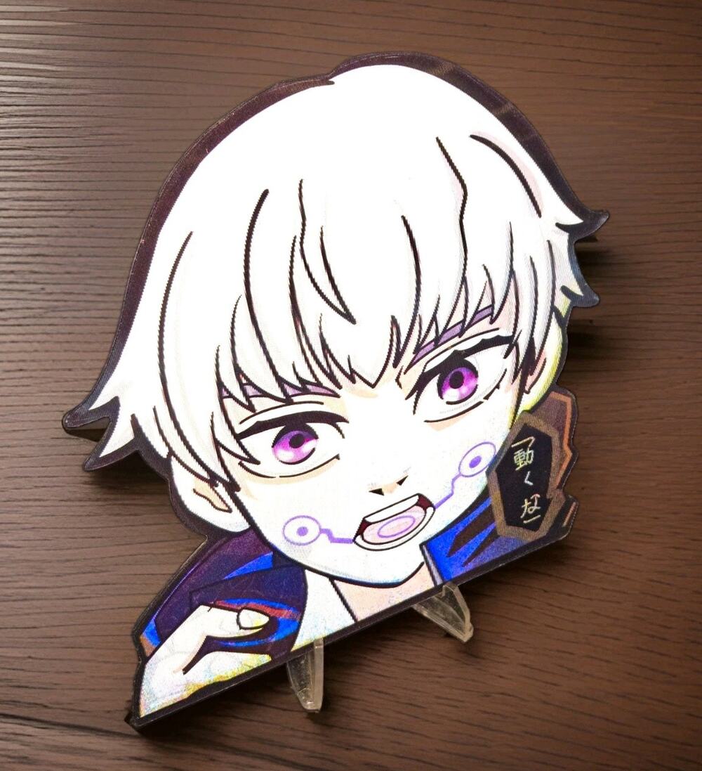 Toge Inumaki Jujutsu Kaisen 3D Motion Anime Lenticular Peeker Sticker Car Decal